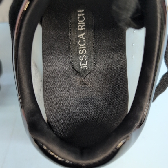 Jessica Rich Women's Stylish Transparent Noir Sneaker Size 35 Black & White - Picture 9 of 14